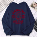 Casual Street Womens Sweatshirt Hawkins High School Indiana 1983 Printing Hoodies Loose Crewneck Pullovers Warm Fleece Clothes